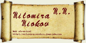 Milomira Miokov vizit kartica